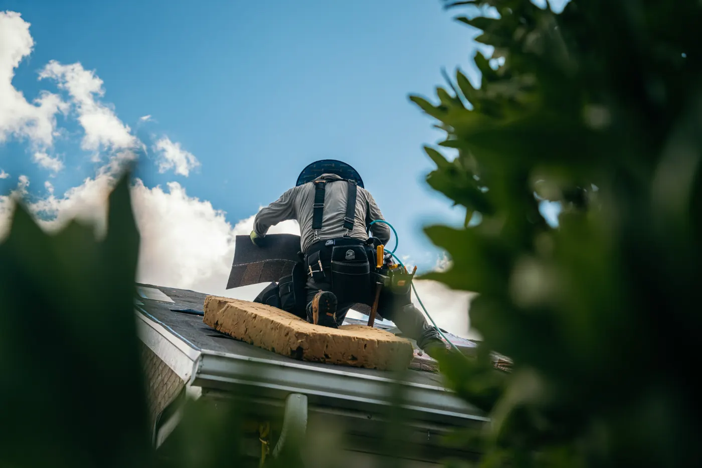 Tarping and dry-in on a Brooksburg commercial roof